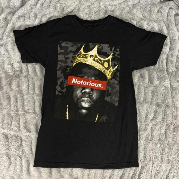 The Notorious B.I.G. T-Shirt Men’s Small Rap Graphic Tee Hip Hop Legend Black - Picture 1 of 6